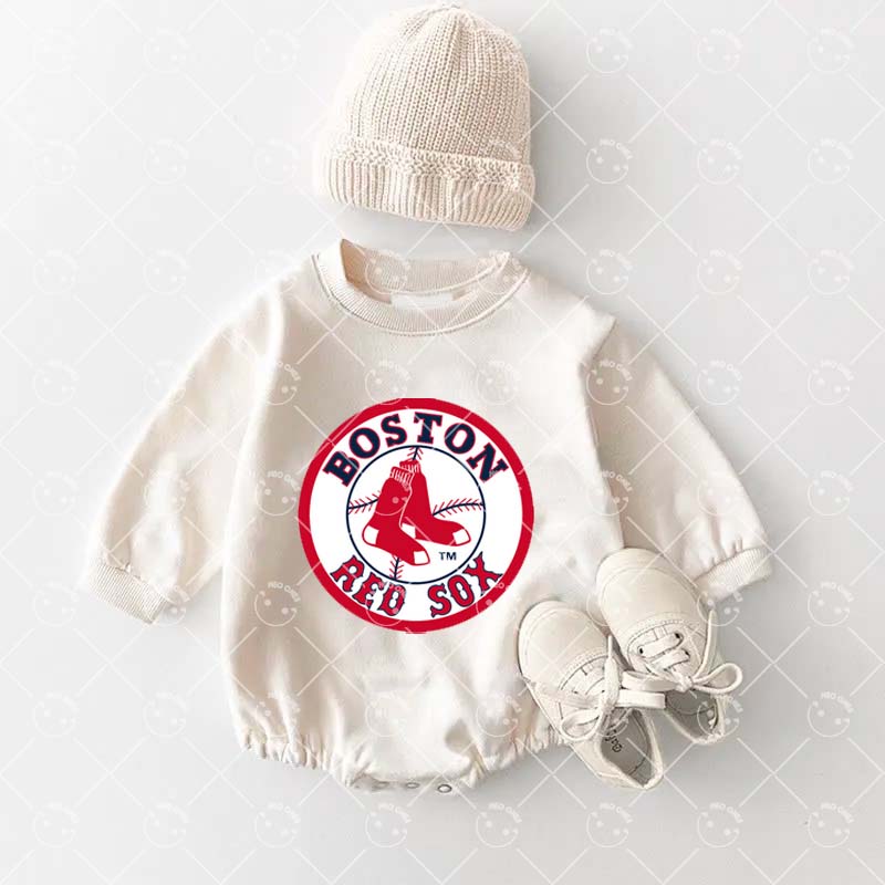 Baby Boston Red Sox Baseball Romper and Adult Sweatshirt