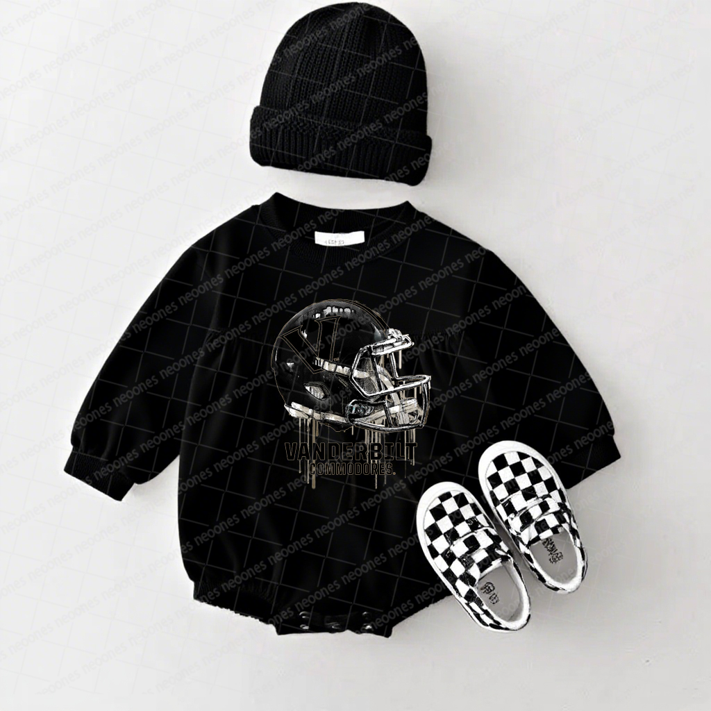 Vanderbilt University Commodores Original Dripping Football Helmet T-Shirt