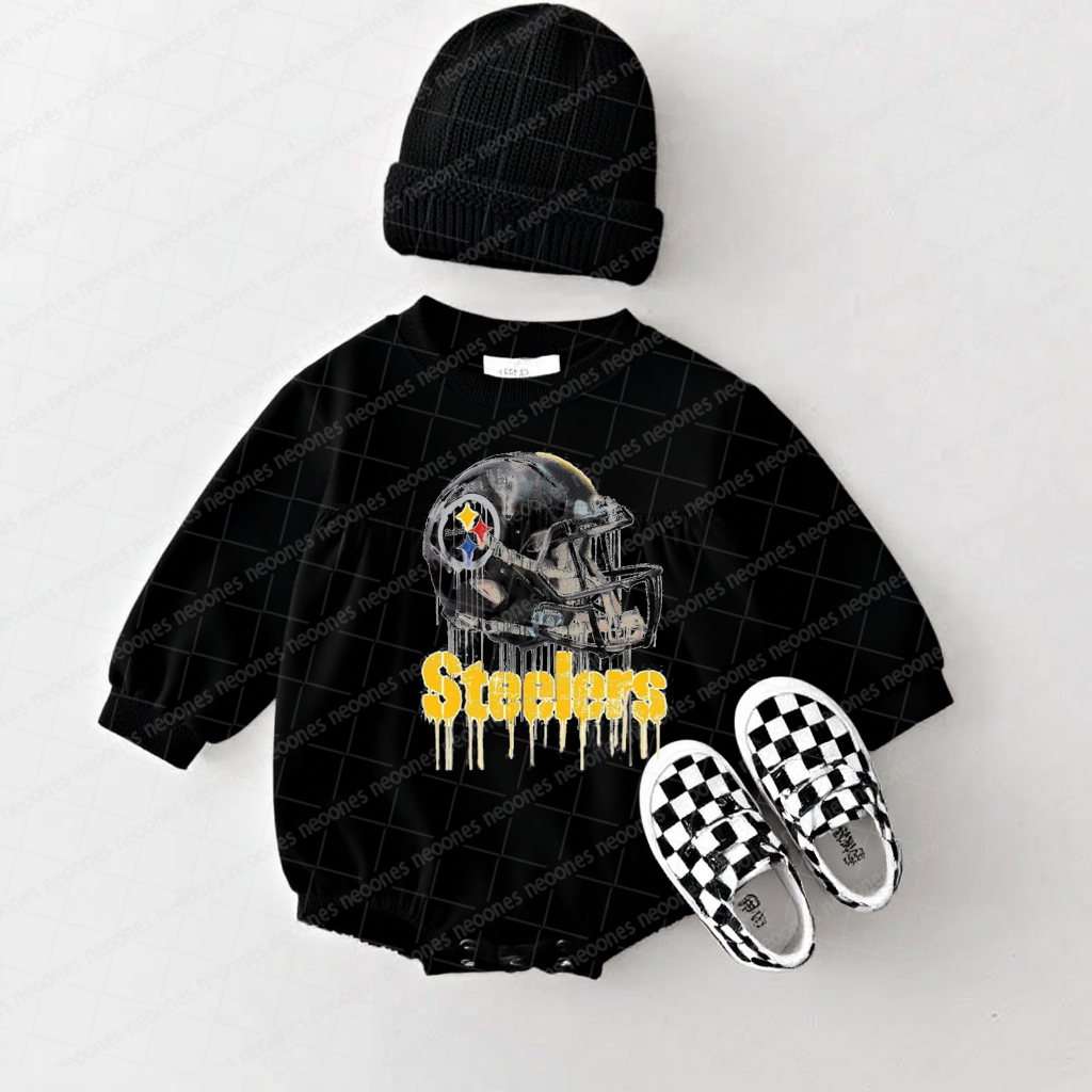 Pittsburgh Steelers Baby Game Day Romper and Adult Sweatshirt