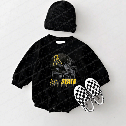 Appalachian State University Baby Game Day Romper and Adult Sweatshirt
