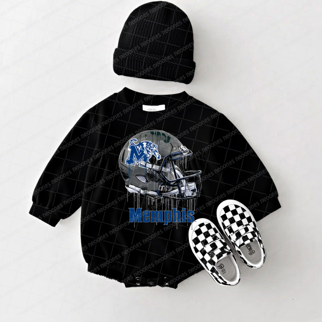 Memphis Tigers Baby Game Day Romper and Adult Sweatshirt