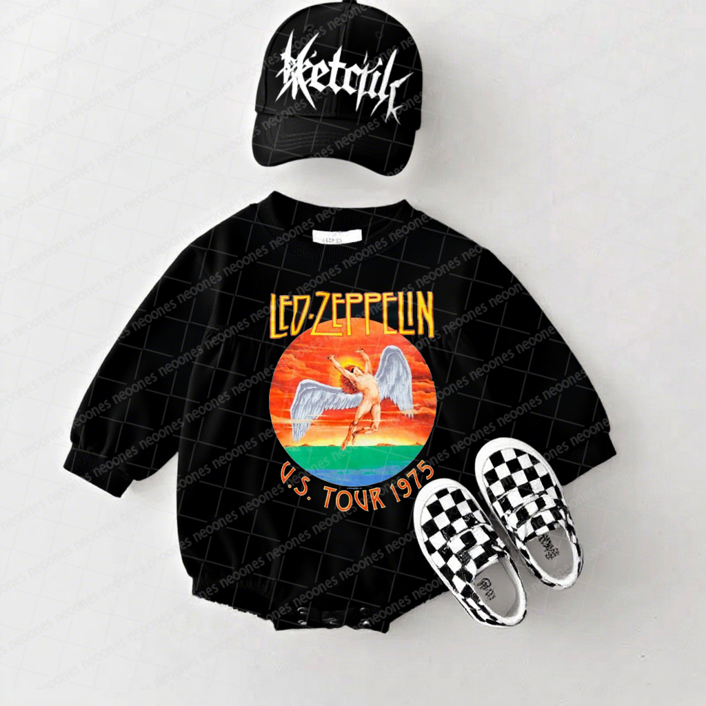 Led Zeppelin Band Romper And Matching Adult Hoodie