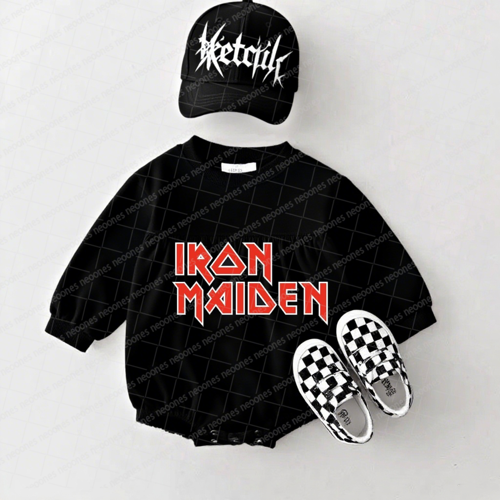 Iron Maiden Band Romper And Matching Adult Hoodie