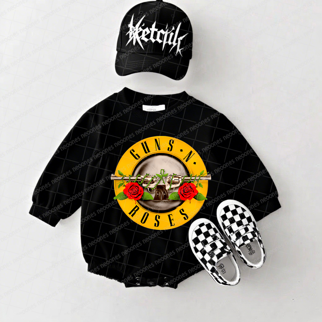 Guns N' Roses Band Romper And Matching Adult Hoodie