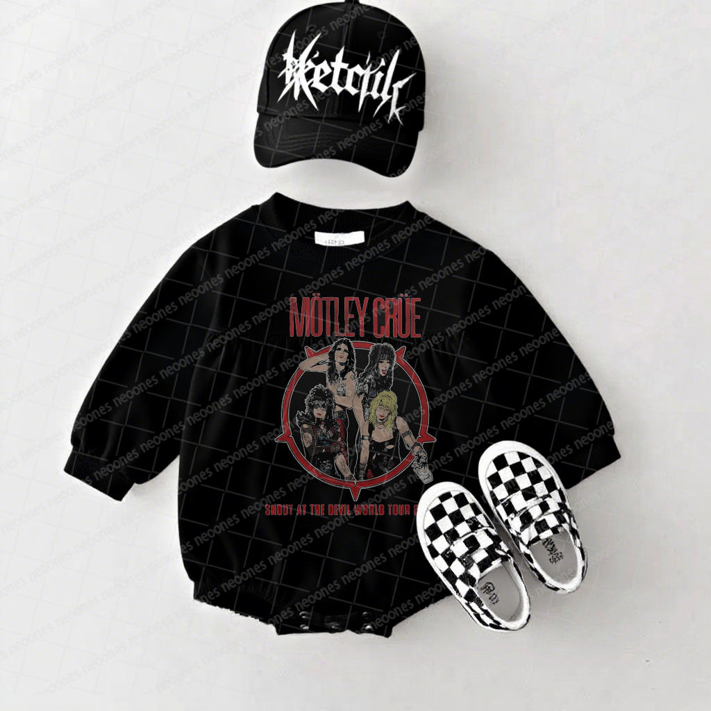 Mötley Crüe Band Romper And Matching Adult Hoodie