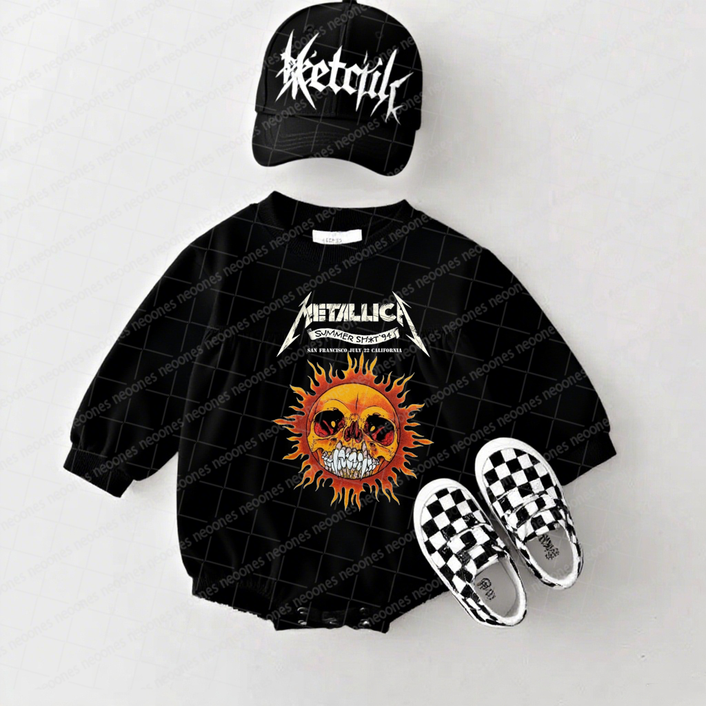 Metallica Band Romper And Matching Adult Hoodie