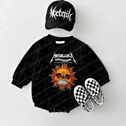 Metallica Band Romper And Matching Adult Hoodie