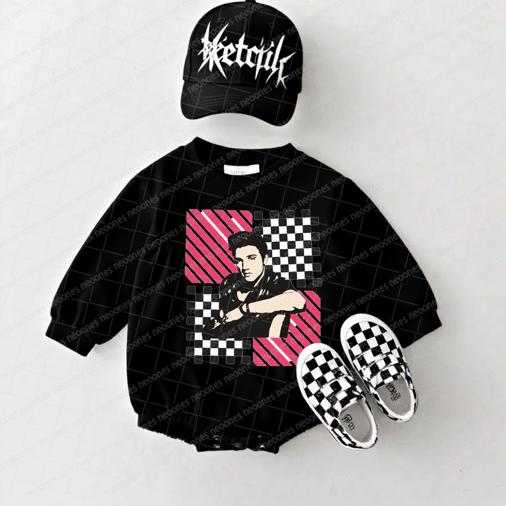 Band Romper And Matching Adult Hoodie