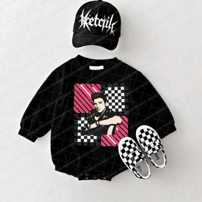 Band Romper And Matching Adult Hoodie