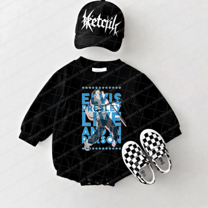 Elvis Presley Band Romper And Matching Adult Hoodie