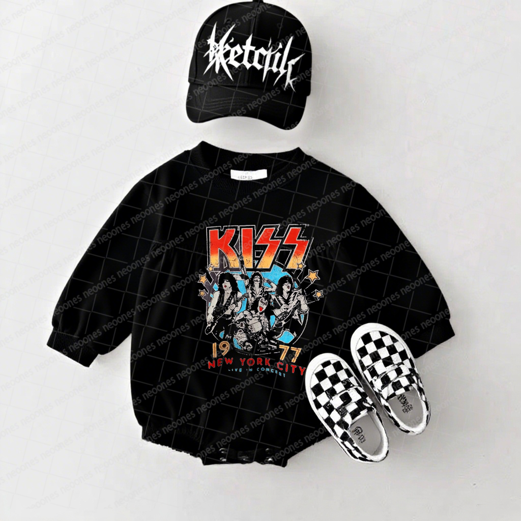 KISS Band Romper And Matching Adult Hoodie