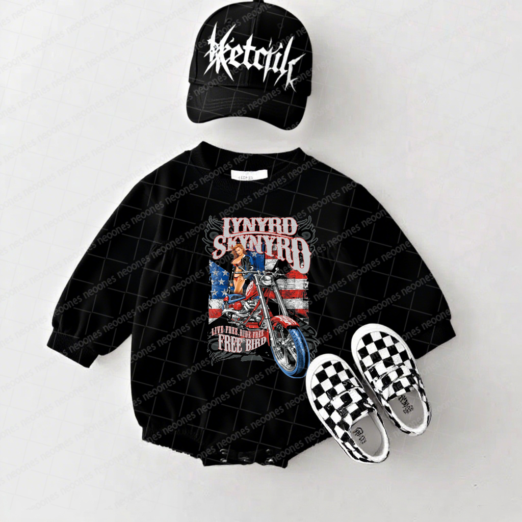 Lynyrd Skynyrd Band Romper And Matching Adult Hoodie