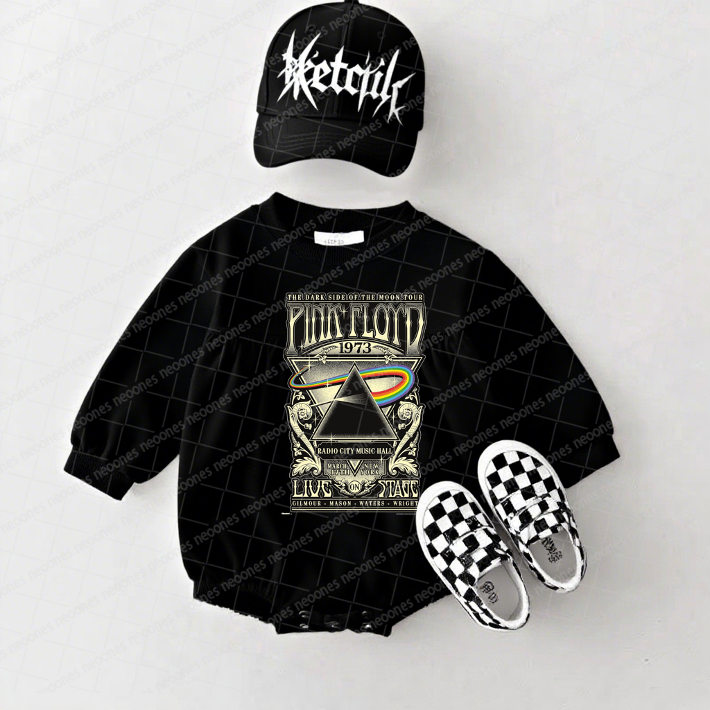 Pink Floyd Band Romper And Matching Adult Hoodie