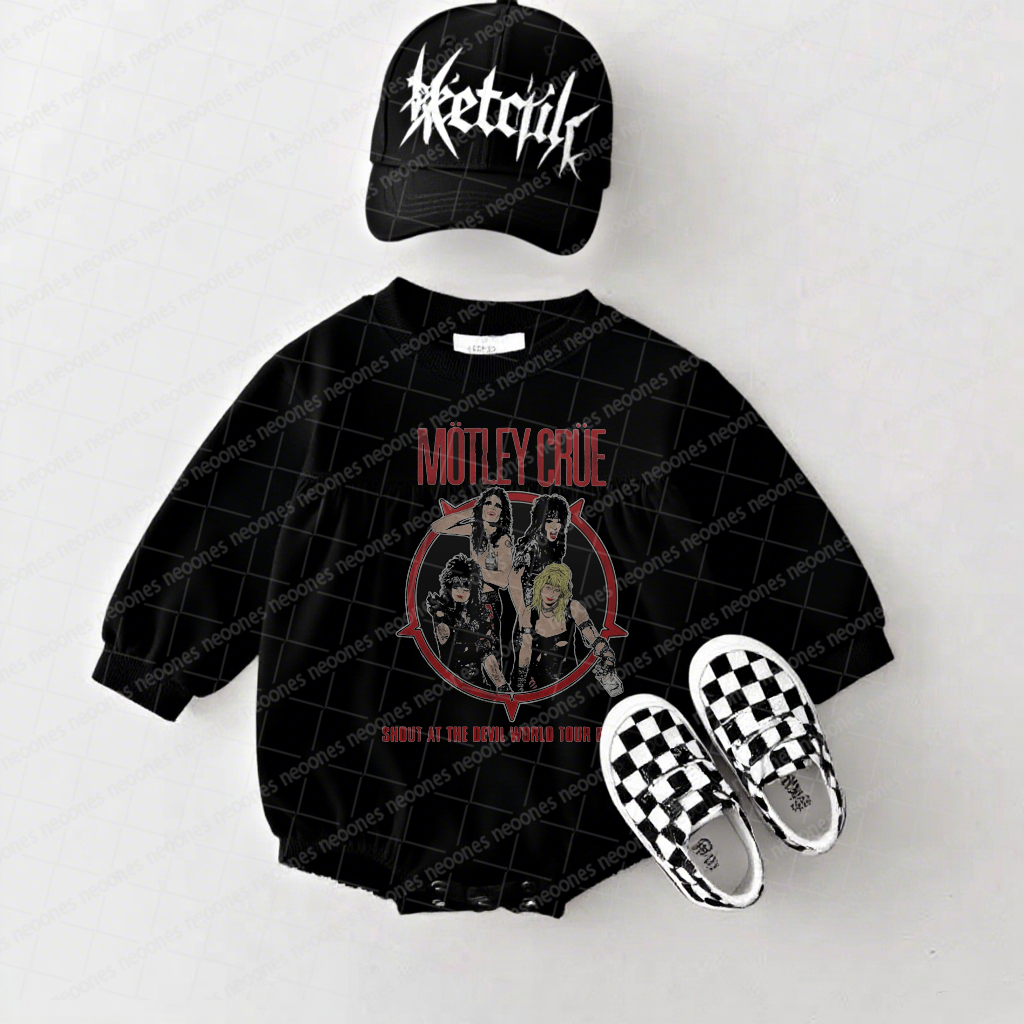 Mötley Crüe Band Romper And Matching Adult Hoodie