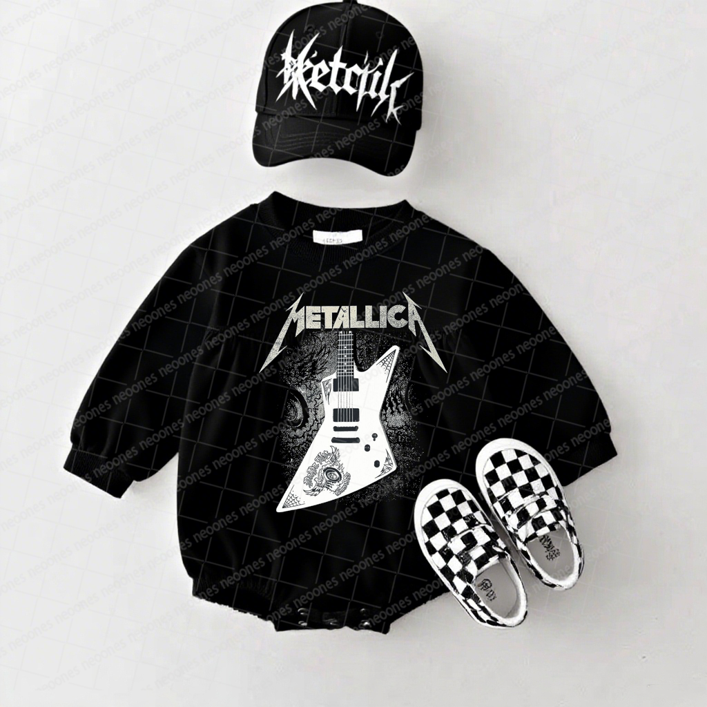 Metallica Band Romper And Matching Adult Hoodie