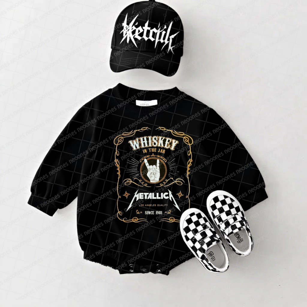 Metallica Band Romper And Matching Adult Hoodie