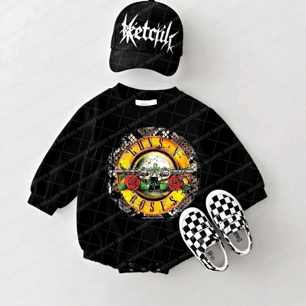 Guns N' Roses Band Romper And Matching Adult Hoodie