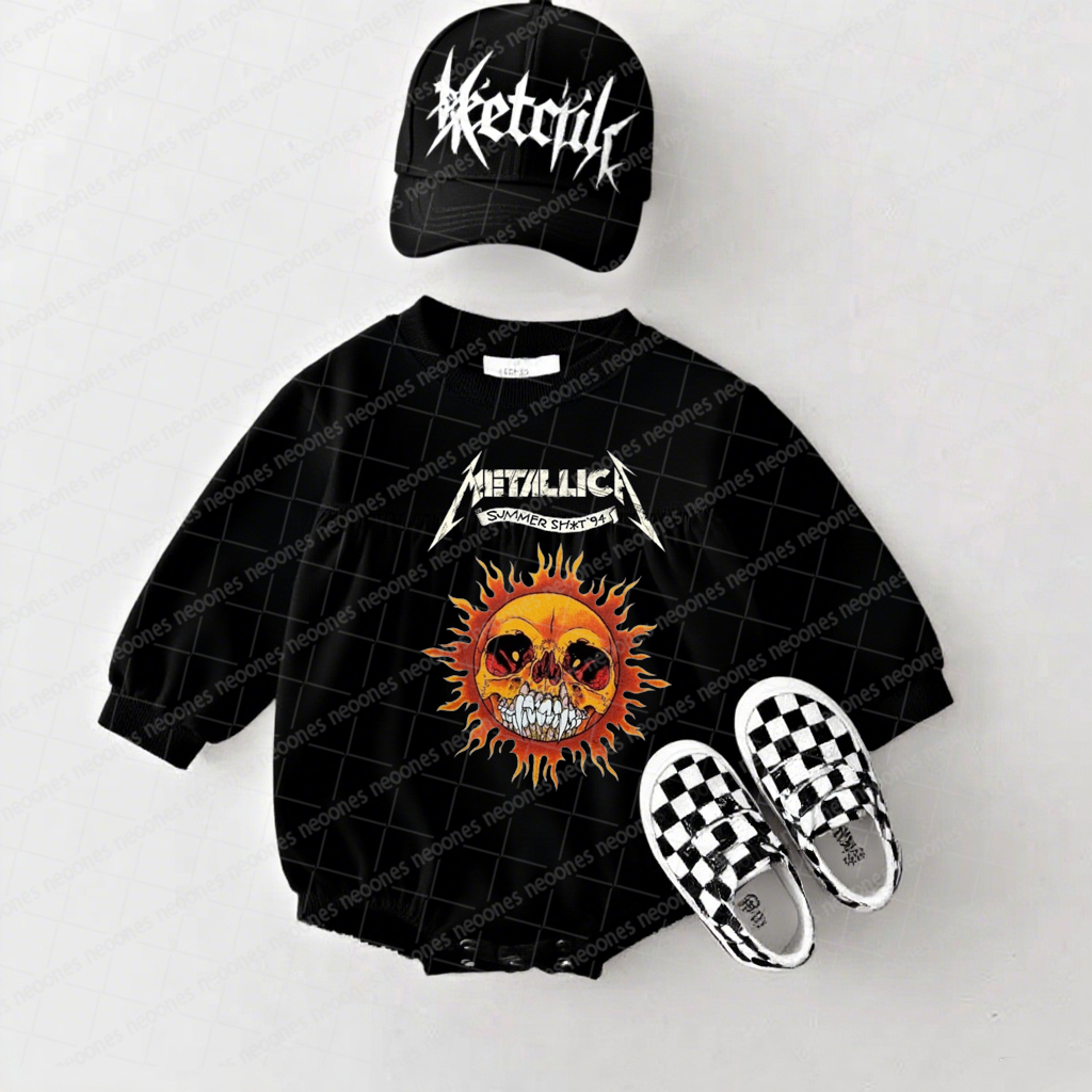 Metallica Band Romper And Matching Adult Hoodie