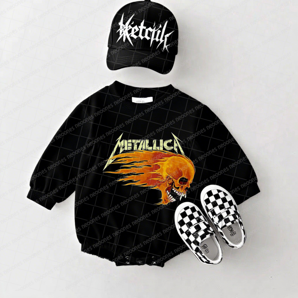 Metallica Band Romper And Matching Adult Hoodie