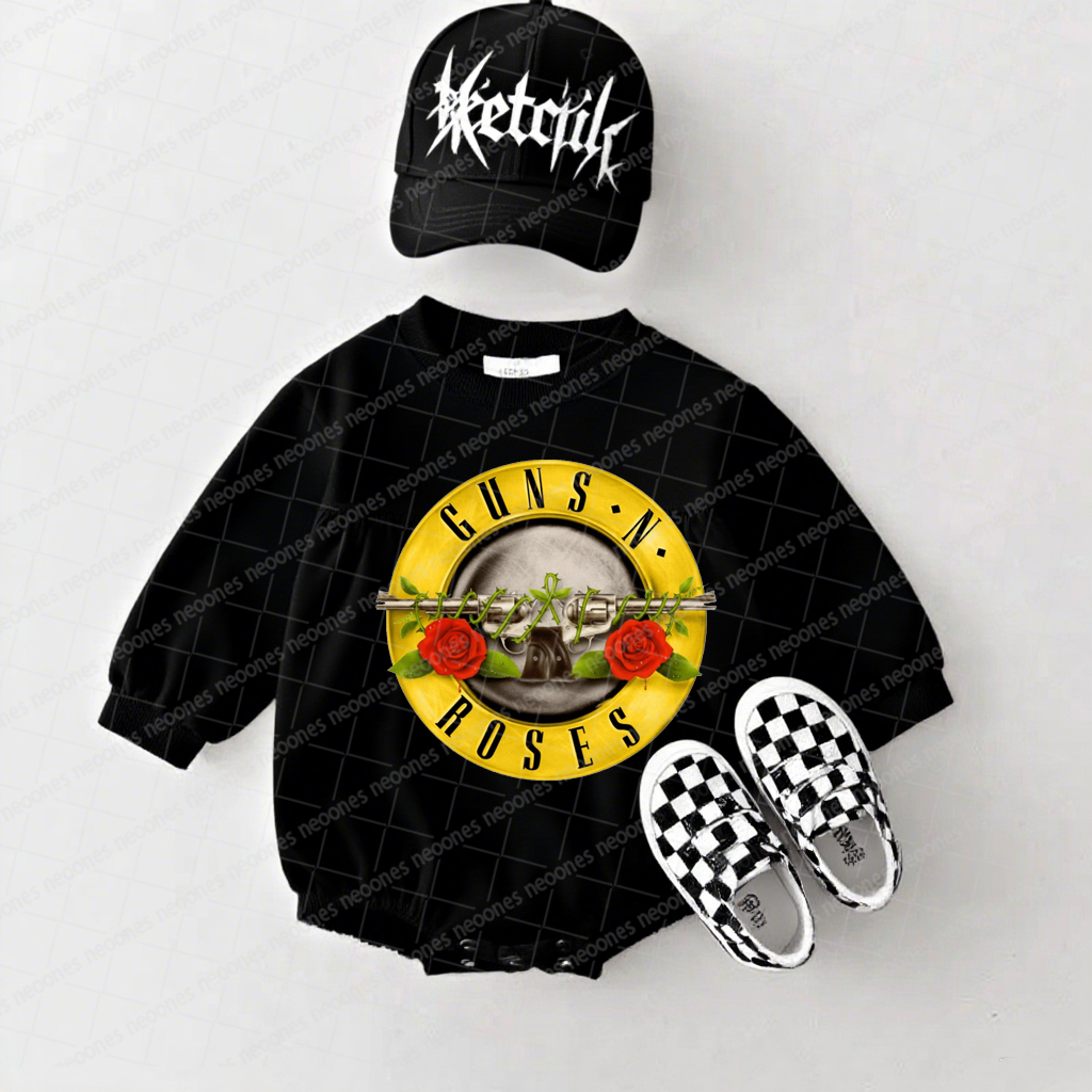 Guns N' Roses Band Romper And Matching Adult Hoodie