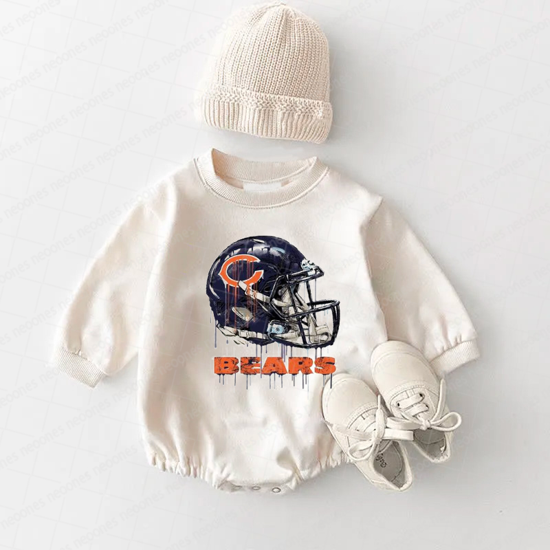 Chicago Bears Baby Game Day Romper and Adult Sweatshirt