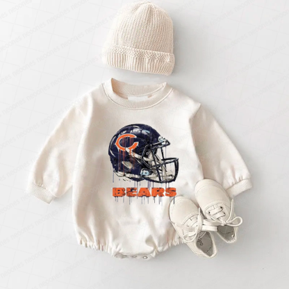 Chicago Bears Baby Game Day Romper and Adult Sweatshirt