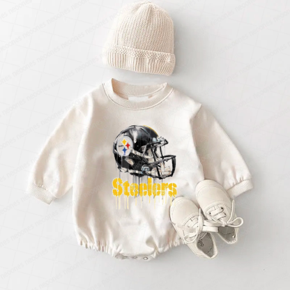 Pittsburgh Steelers Baby Game Day Romper and Adult Sweatshirt