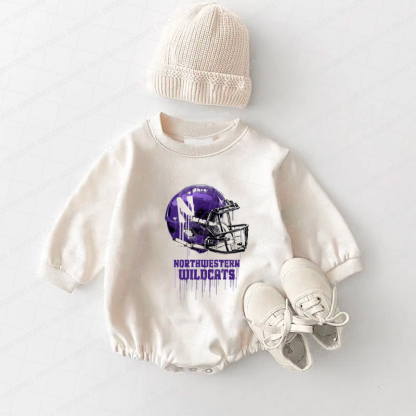 Northwestern Wildcats  Baby Game Day Romper and Adult Sweatshirt