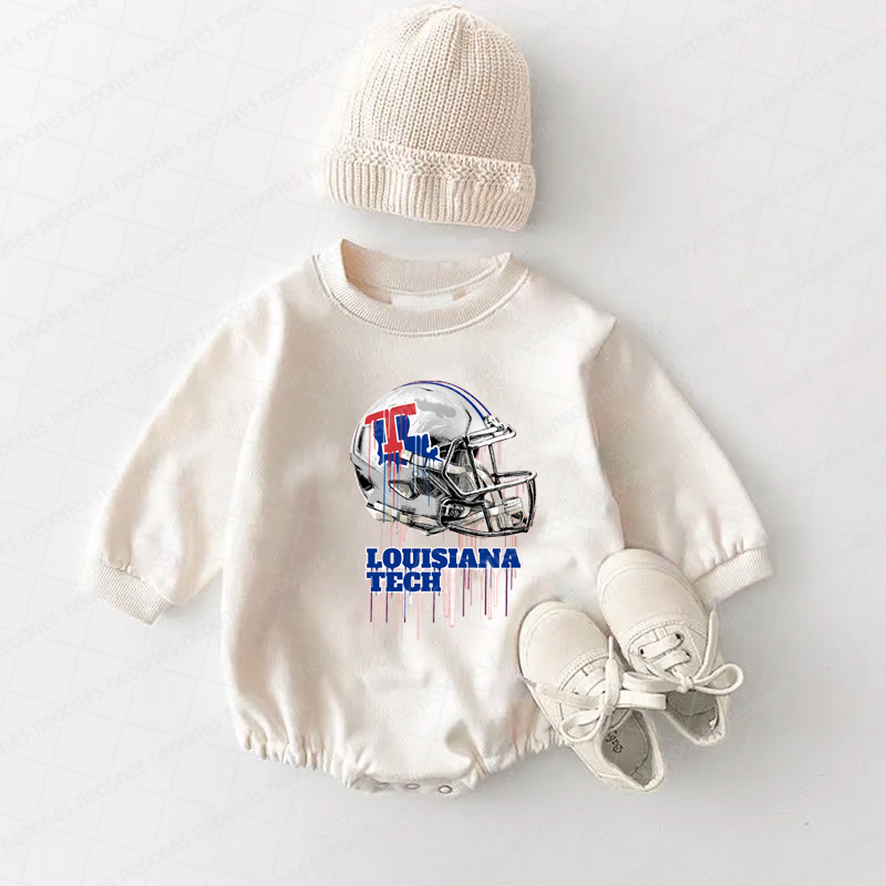 Louisiana Tech Bulldogs Baby Game Day Romper and Adult Sweatshirt