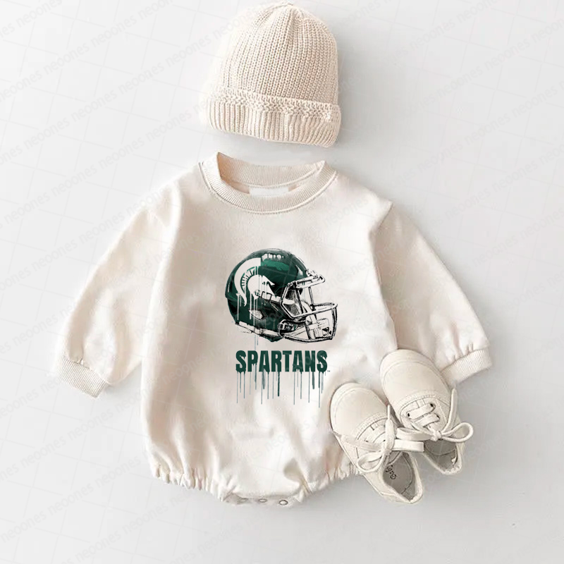 Michigan State Spartans Baby Game Day Romper and Adult Sweatshirt