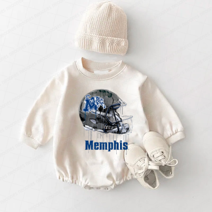 Memphis Tigers Baby Game Day Romper and Adult Sweatshirt
