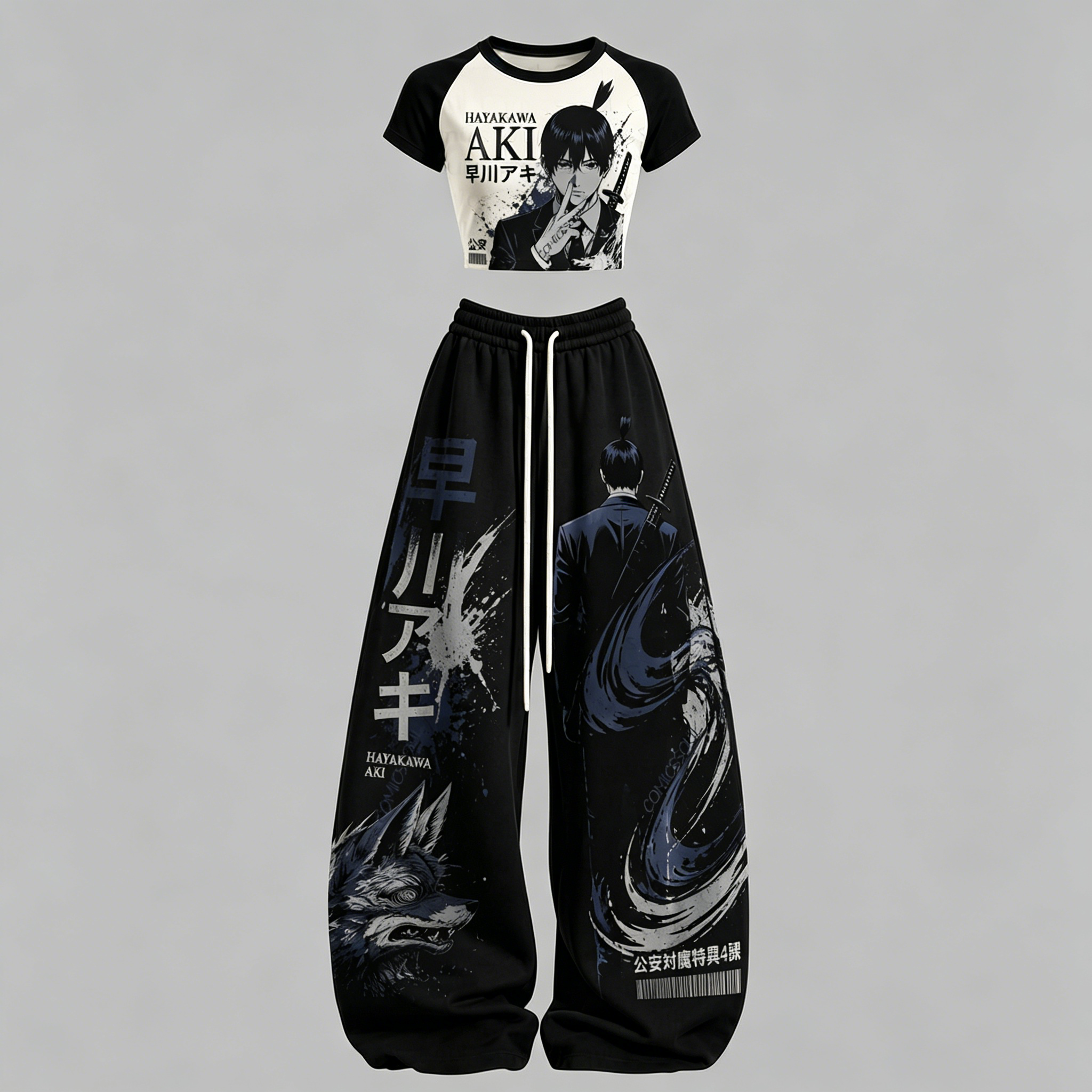 Chainsaw Man Top & Elasticated Trousers Two-Piece Set