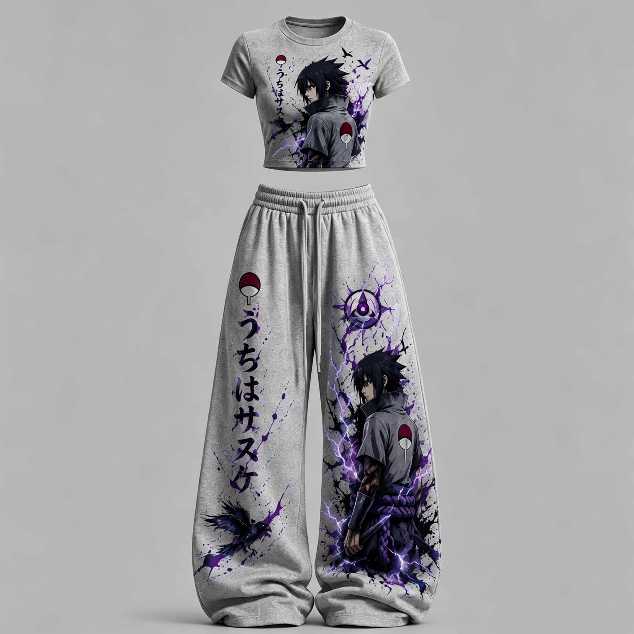 Naruto Top & Elasticated Trousers Two-Piece Set