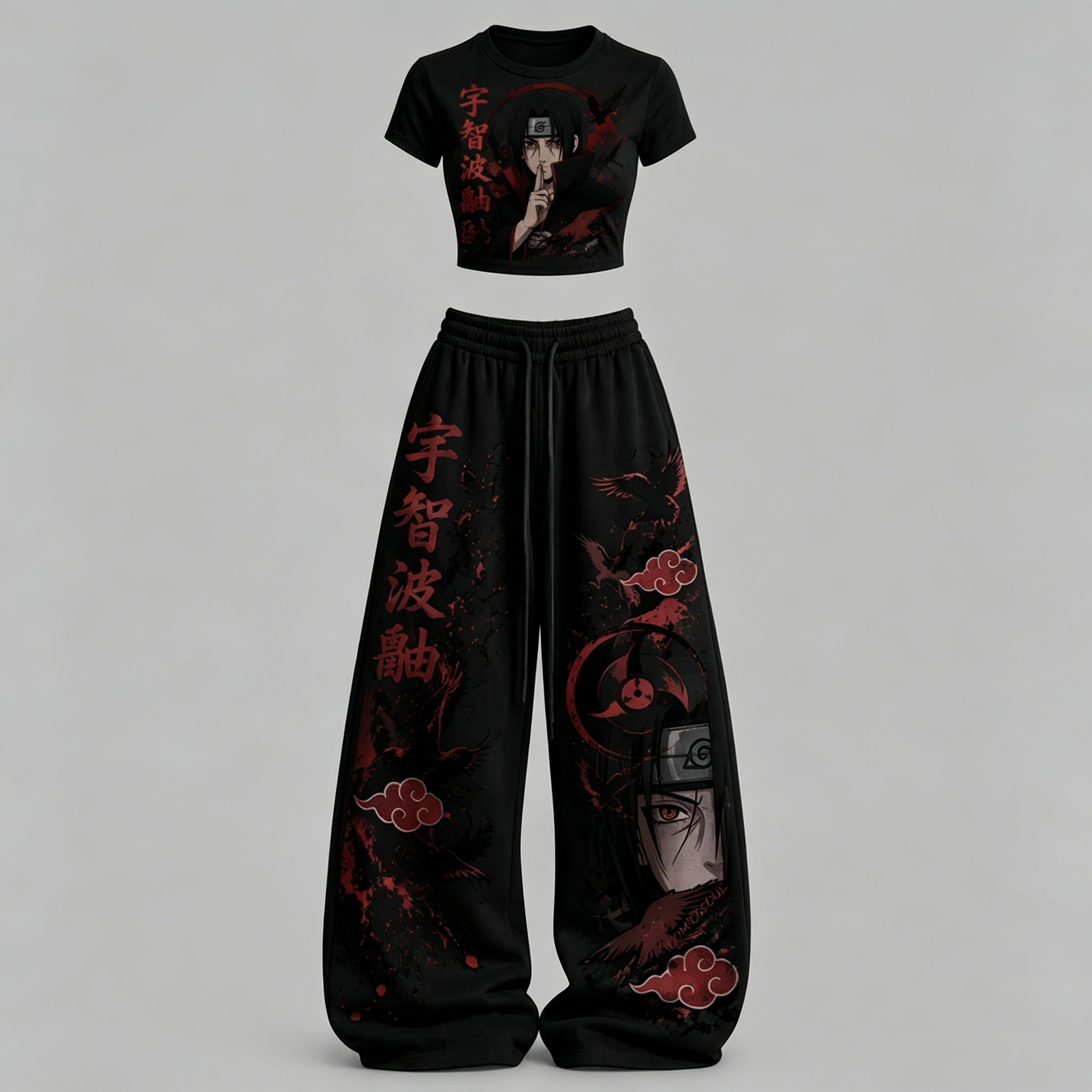 Naruto Top & Elasticated Trousers Two-Piece Set