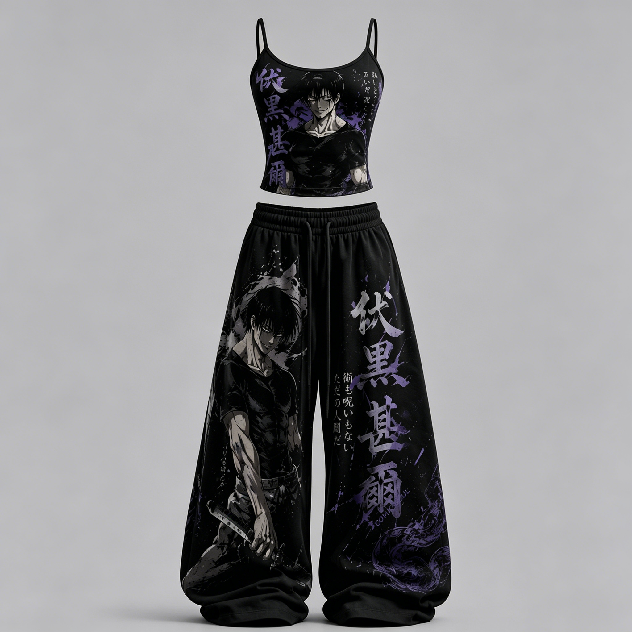 Jujutsu Kaisen Top & Elasticated Trousers Two-Piece Set