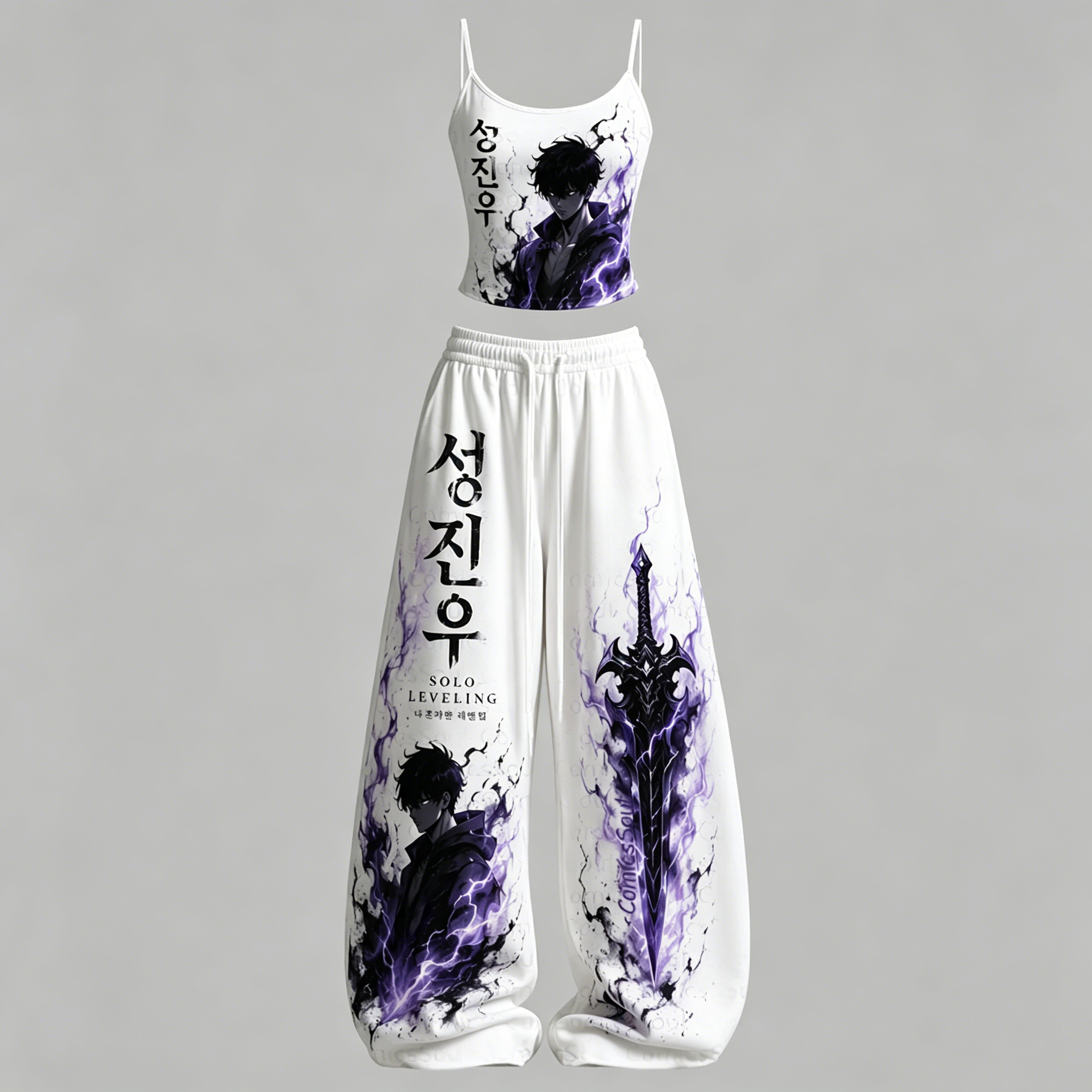 Solo Leveling T-Shirt & Elasticated Trousers Two-Piece Set
