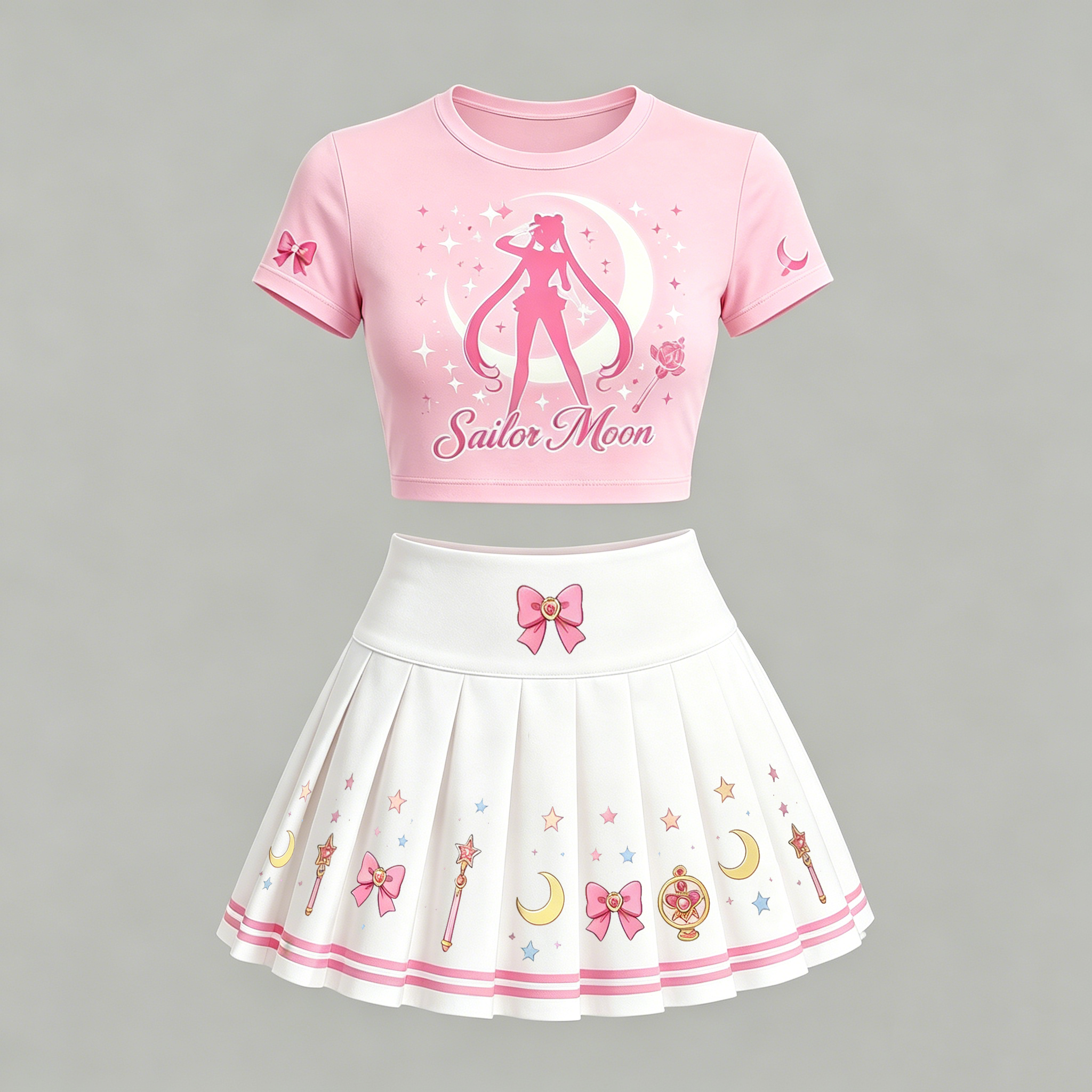 Sailor Moon Two Piece Skirt Set For Women