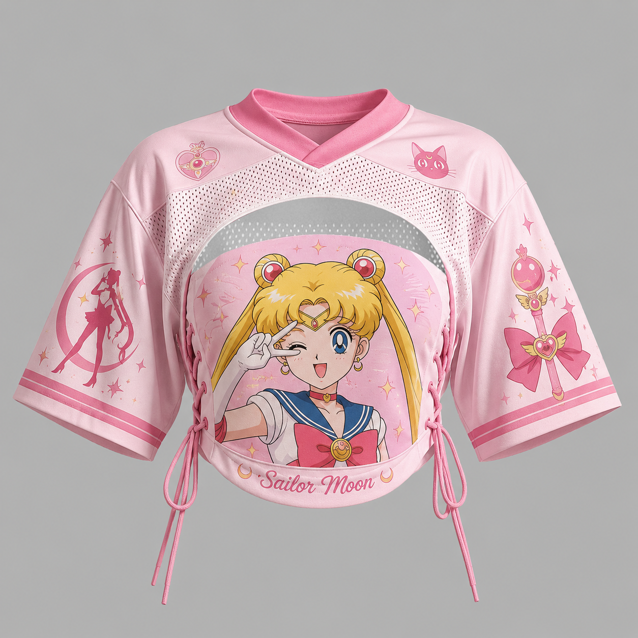 Sailor Moon Mesh Short-Sleeve Bandeau Set