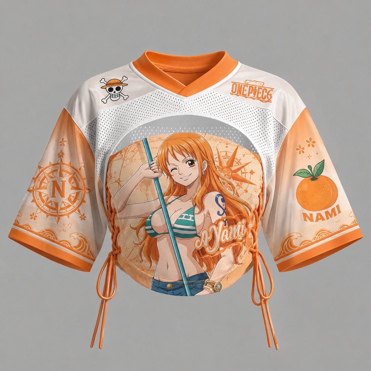 One Piece Mesh Short-Sleeve Bandeau Set