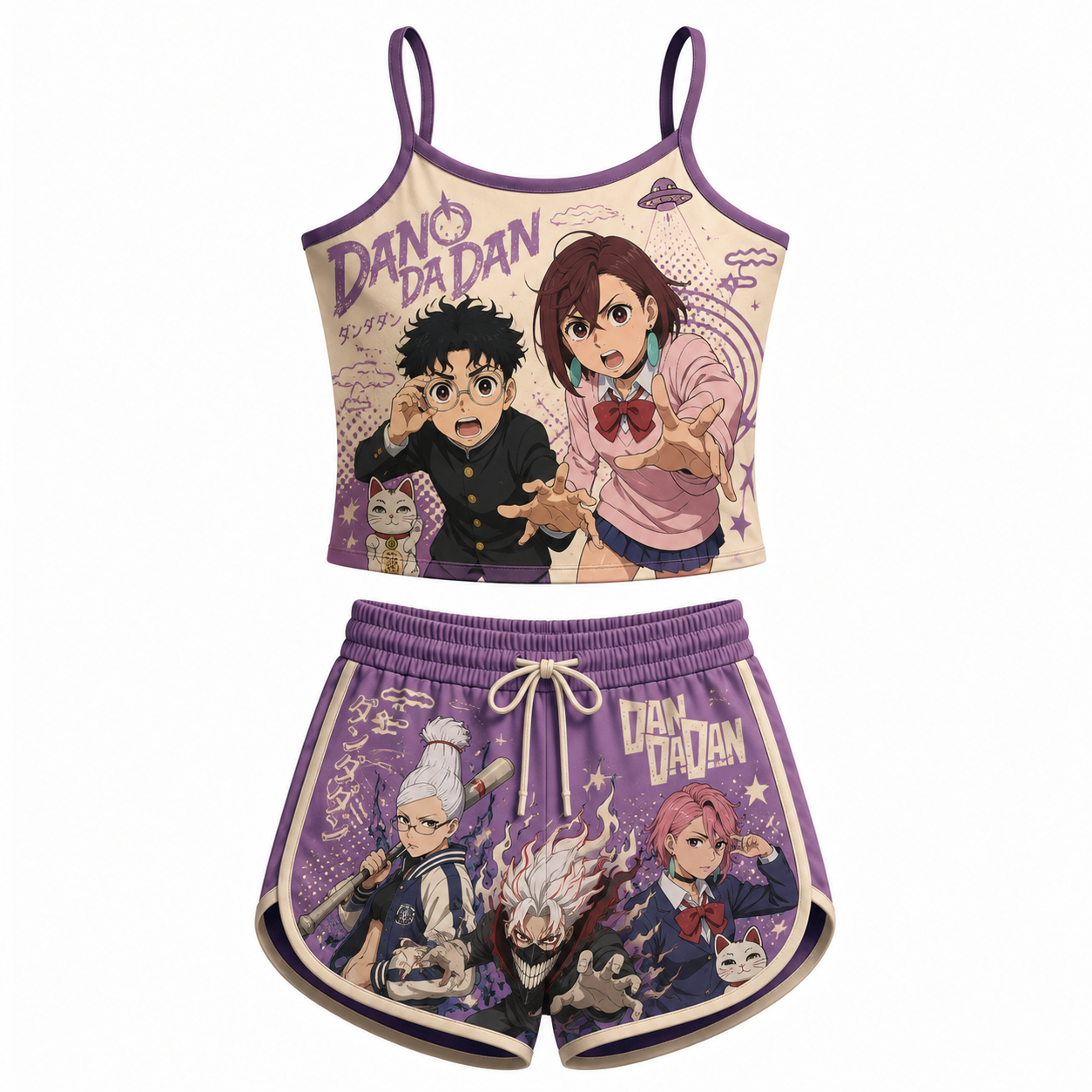 Dandadan Anime Shorts and Crop Top Set