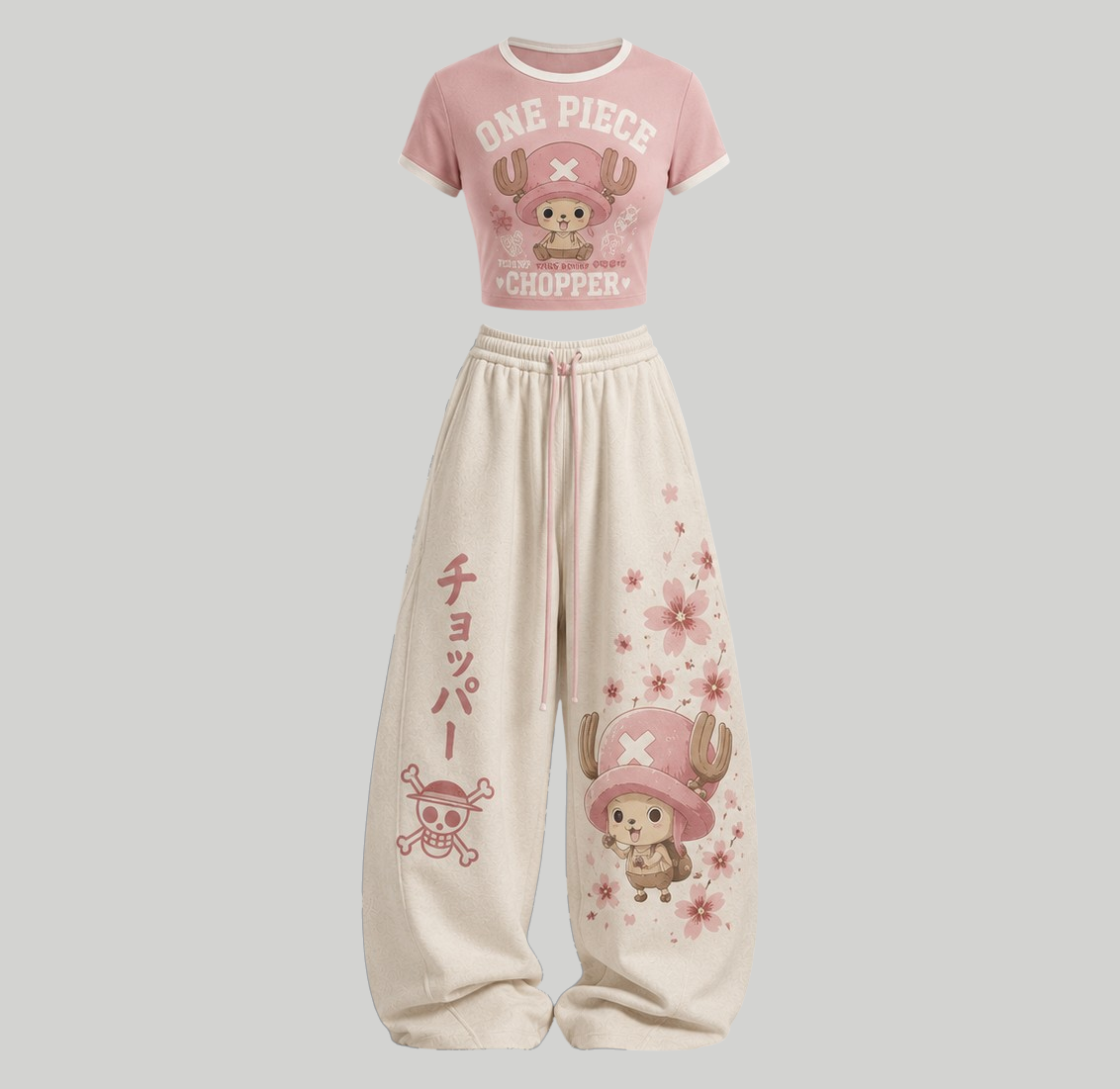 One Piece Top & Elasticated Trousers Two-Piece Set