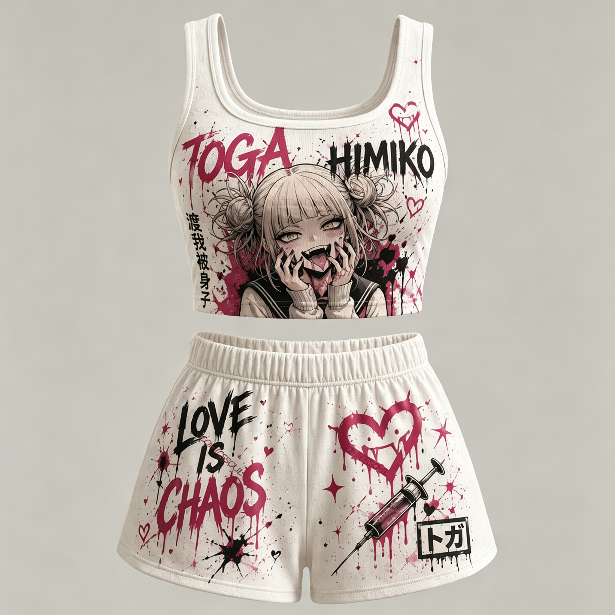 Animescollection My Hero Academia Vest and shorts Two-Piece Set