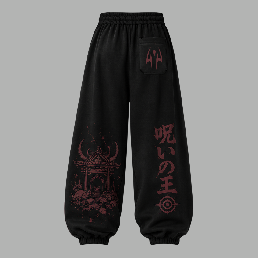 Jujutsu Kaisen Women's Cropped Long Sleeve Hoodie & High Waist Jogger Pants 2 Piece Tracksuit Set