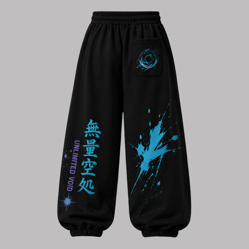 Jujutsu Kaisen Women's Cropped Long Sleeve Hoodie & High Waist Jogger Pants 2 Piece Tracksuit Set