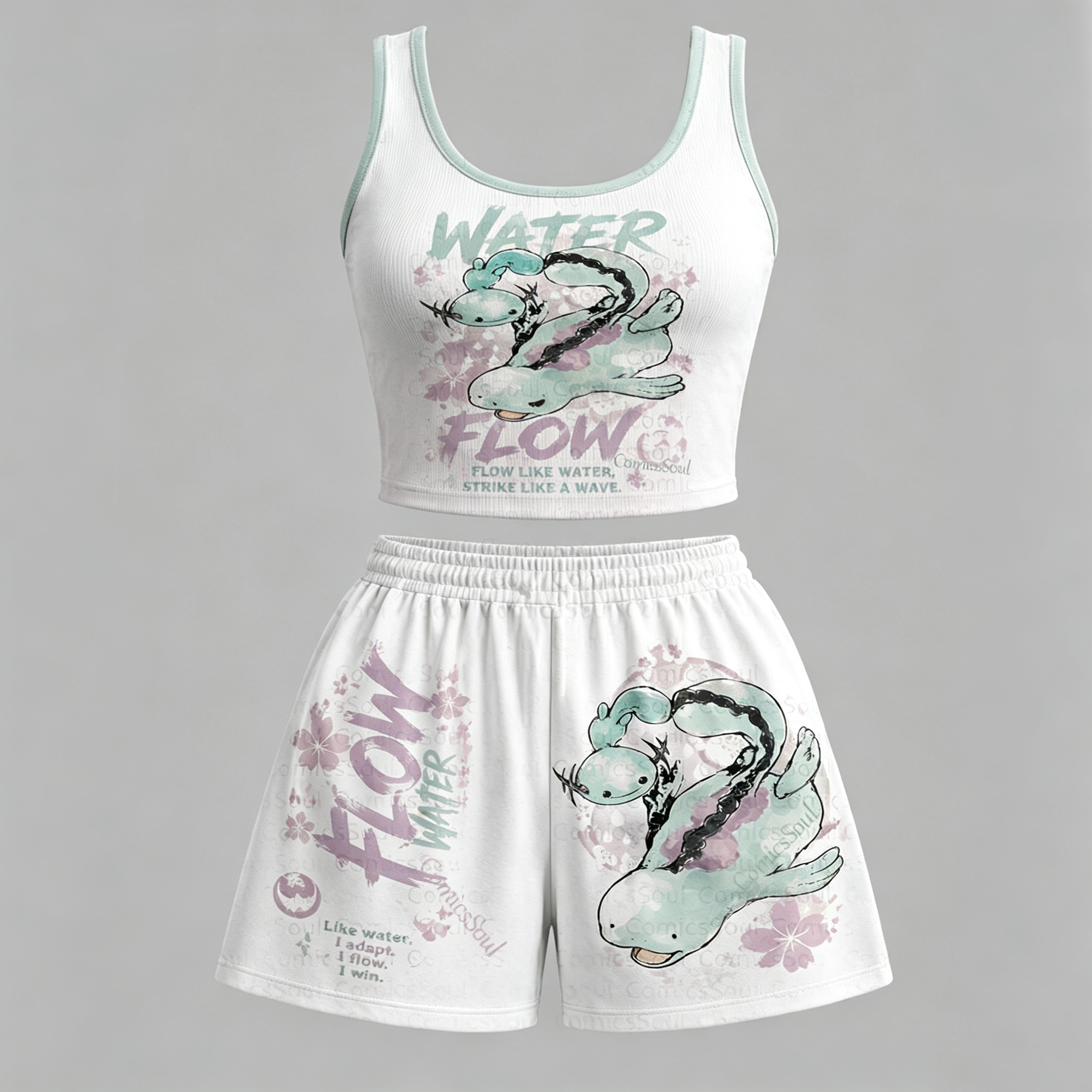 Animescollection Pokémon Vest and shorts Two-Piece Set