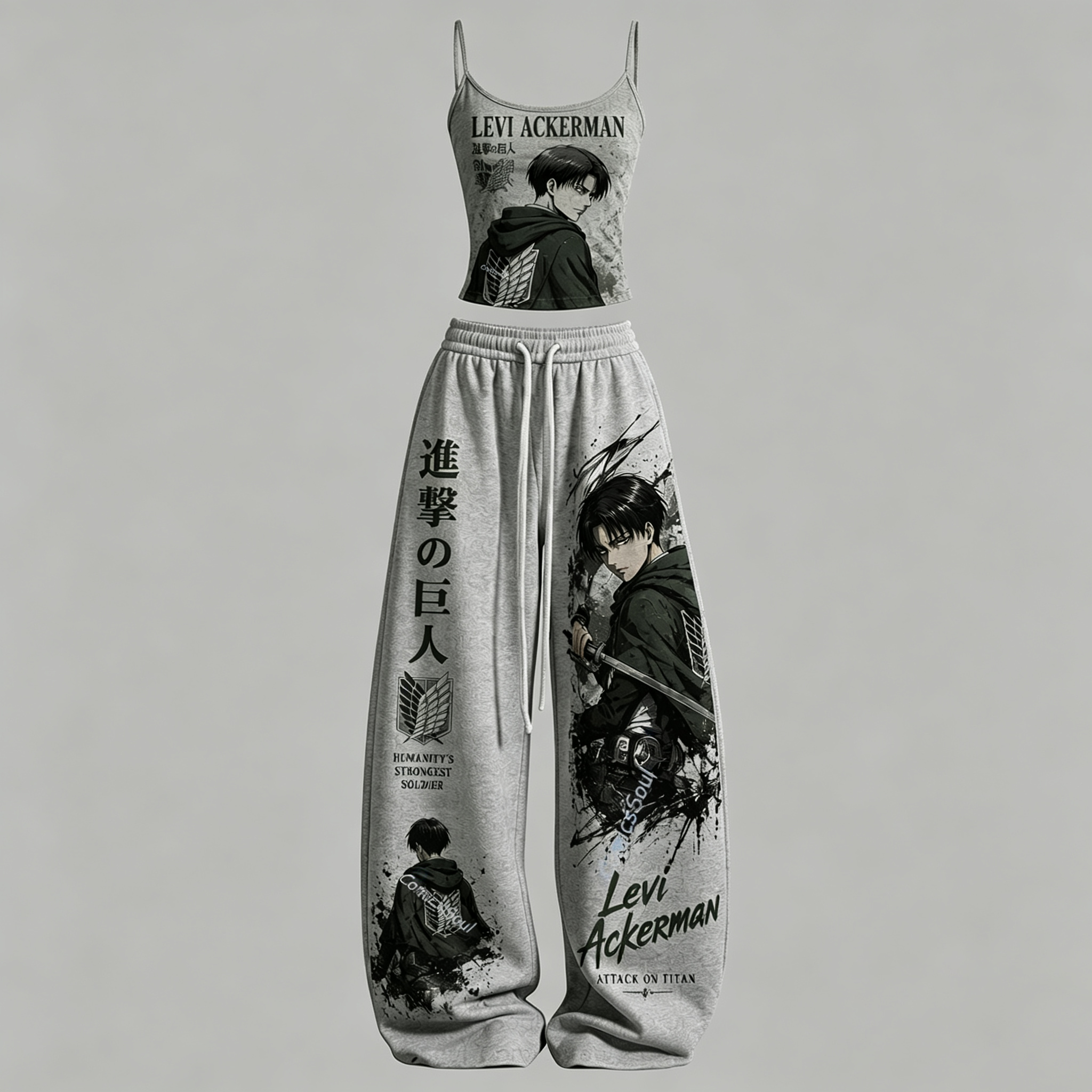Attack on Titan Top & Elasticated Trousers Two-Piece Set