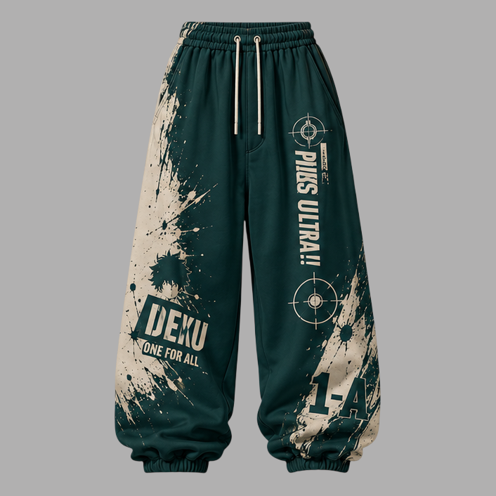 My Hero Academia Women's Cropped Long Sleeve Hoodie & High Waist Jogger Pants 2 Piece Tracksuit Set
