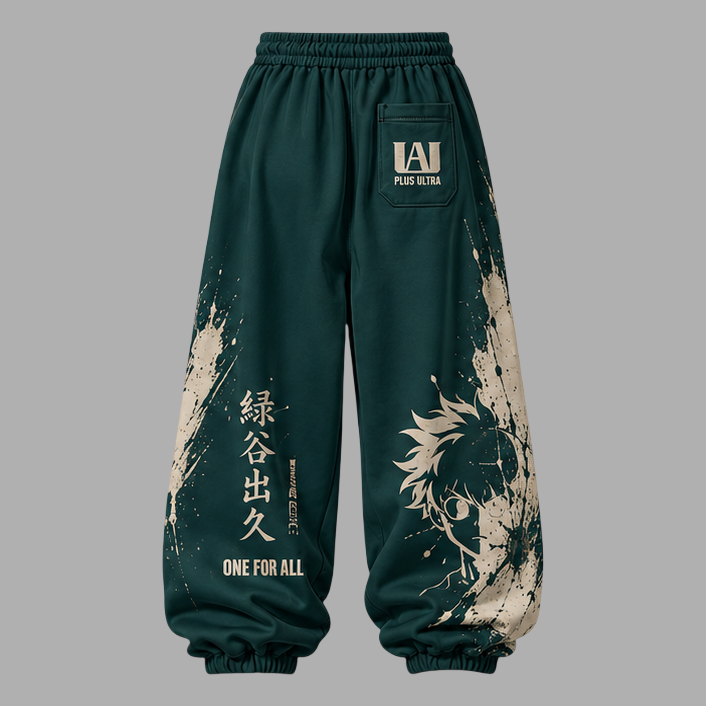 My Hero Academia Women's Cropped Long Sleeve Hoodie & High Waist Jogger Pants 2 Piece Tracksuit Set