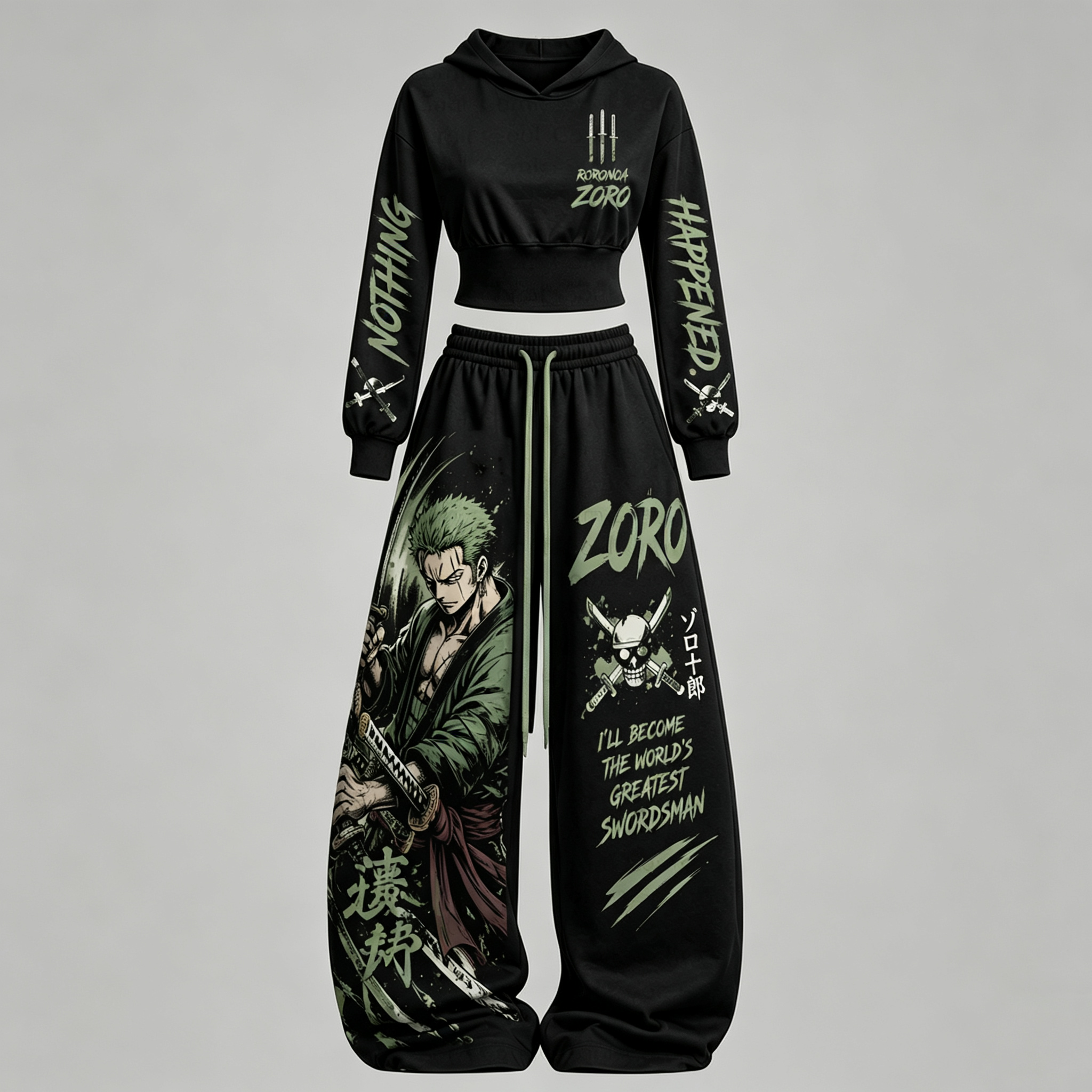 “One Piece“ Hoodie & Pants TwoPiece Tracksuit Set