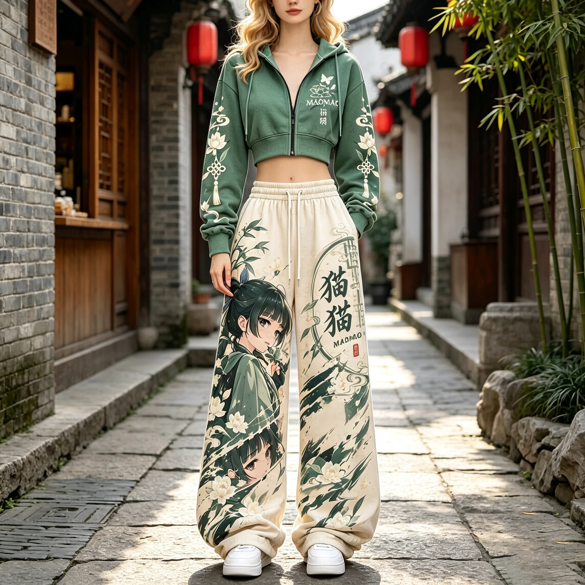 The Apothecary Diaries-Short zip-up sweatshirt set